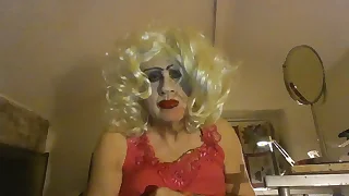 Sissy CumDump&comma; CD Sarah Millward&comma; smokes and tries to look sexy&comma; like an MILF prostitute